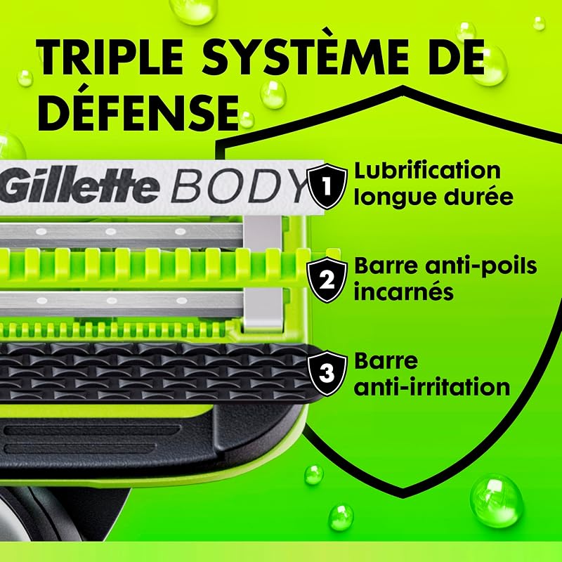 Labs Body + Intimate Rasoir Intime Homme, 3 Cartouches, Noir – Conçu pour le Rasage du Corps et du Pubis, Lames avec une Barre Anti-Poils Incarnés et Irritation, Manche Facile à Gripper