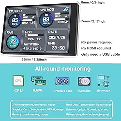 WOWNOVA English Version Computer Temp Monitor, ARGB