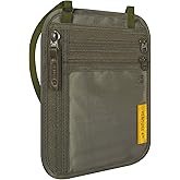 VENTURE 4TH RFID Blocking Travel Neck Wallet - Security Neck Pouch Passport Holder with Nylon Lining (Green)