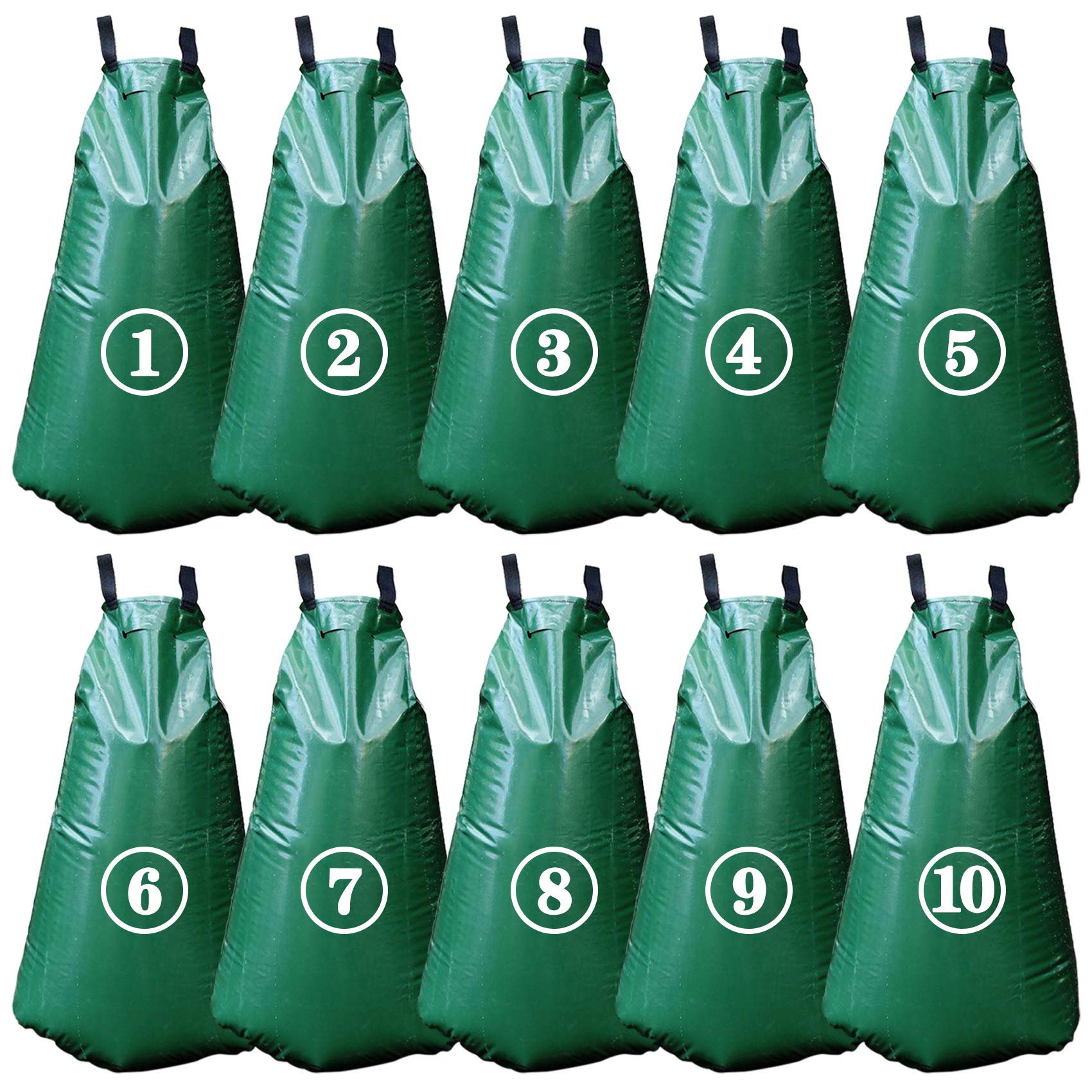Photo 1 of Tanzfrosch 10 PCS 20 Gallon Tree Watering Bags Reusable Heavy Duty Slow Release Tree Irrigation System for Trees, Premium PVC Tree Drip Irrigation Bags