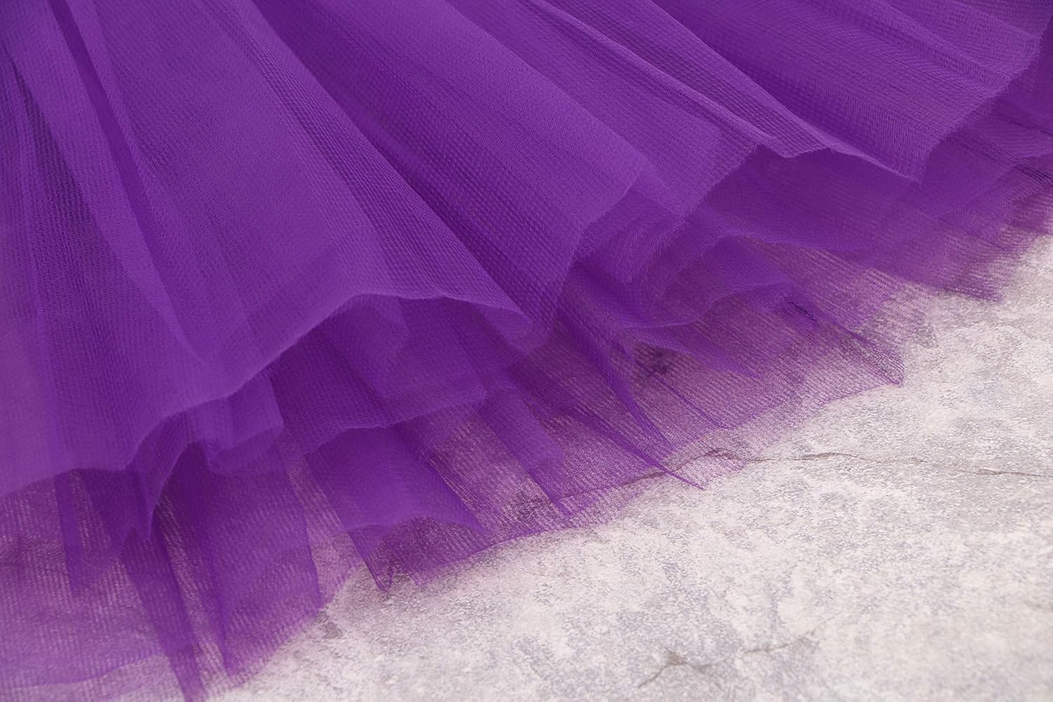 Simplicity Women's Classic Elastic 3 Layered Tulle Running Tutu Skirt, Purple at  Women’s Clothing store