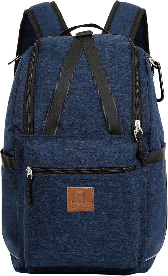 Amazon Co Jp Swisswin リュックサック リュック ビジネスバッグ 軽量 地震 災害 旅行 出張用 大容量 軽量 おしゃれ 登山 Pc コンパク 旅行バッグ 通学リュック 18l Sw1801 ネイビー 服 ファッション小物