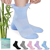 Revosoxs Bamboo Viscose Diabetic Ankle Socks - 5 Pairs for Men & Women (Bright-Medium)