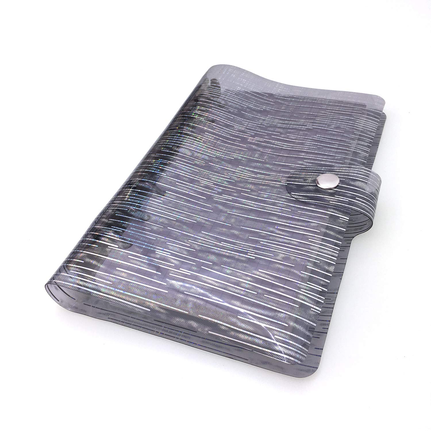 A5 PVC Binder with Pages & Binder Pocket Set，Black Rain