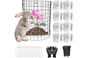LAPEQQIOJEJ 8 Pack Wire Plant Protector from Animals, 12x12 Inches Plant Protector, Plant Cages to Keep Animals Out