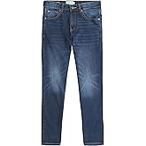Classic Fit Straight Leg Denim Jeans, 5-Pocket Style, Zipper Fly & Button Closure