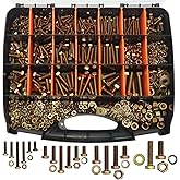 918PCS Grade 8.8 Metric Bolt Assortment - M6 M8 M10 M12 - Nut and Bolt Assortment, Nut and Bolt Kit (16-50mm), Yellow Zinc Pl