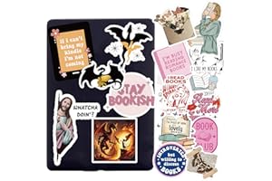 TUNOSAVA Bookish Stickers, Book Stickers for Kindle, Reading Booktok Aesthetic Stickers, Spicy Fantasy Journal Book Stickers for Adult Clear Case Skin, Bookish Book Lover Gifts Accessories