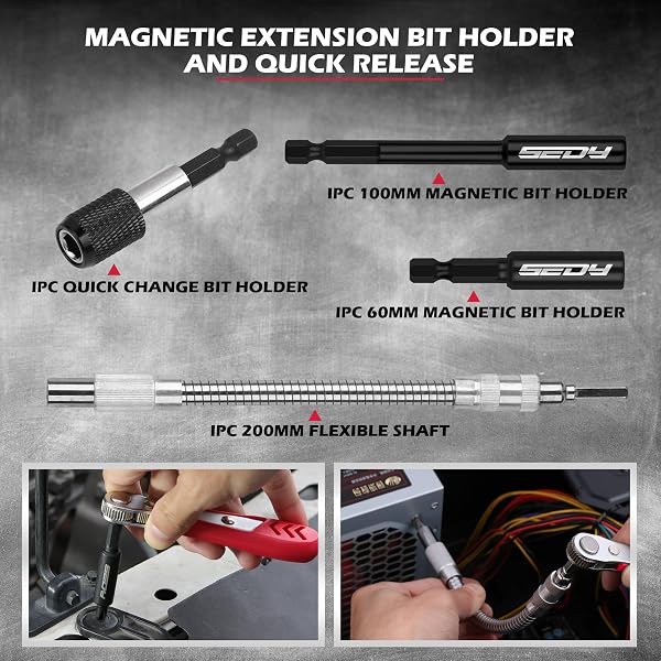 232-PIECE ULTIMATE SCREWDRIVER BIT SET, CR-V IMPACT DRIVER BIT SET INCLUDES SECURITY BITS,NUT DRIVER, RATCHET WRENCH AND BITS HOLDER