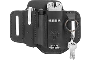 1791 EDC Multitool Sheath, Leather EDC Organizer, Belt Pouch Fits Multitool, Knife, Pen, Keys - Compatible with Heavy Duty Leatherman, Gerber and SOG