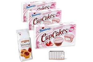 NOBLE CRUNCH Strawberry Cupcakes (3pks, 8ct - 24 cupcakes) - Verona Strawberry Cookies (1pk, 18 cookies) - 4 Items Total