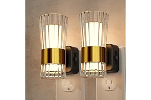 BRIIGNITE Night Light, Night Lights Plug into Wall, Soft White LED Nightlight for Kids, Adjustable Brightness 0-100LM, Dusk to Dawn Sensor, Soft Light for Bedroom, Hallway, Nursery, 2 Pack