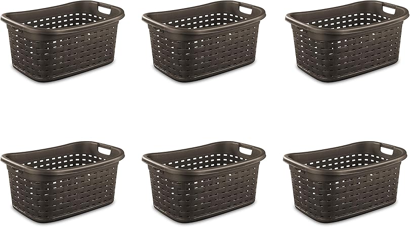 STERILITE 12756P06 Weave cesto de lavandería, Espresso, 6 Unidades