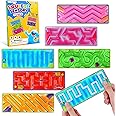 Squishy Sensory Fidget Autism Toys for Kids: Sensory Toys for Sepcial Need 6 Pack Maze - Quiet Fidget Sensory Toys Filled Goo for Calming Down Classroom - Stocking Stuffers Gifts
