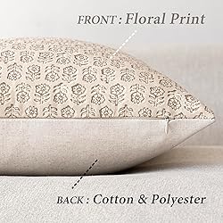 Foindtower Set of 2 Decorative Neutral Floral Print