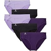 Balanced Tech Moisture Wicking Underwear for Women, Seamless Workout Hipster Brief Bikini Panties