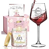LUCOTIYA 60th Birthday Gifts for Her - Funny 60th Bday Gifts for Women & Men - 1966 Decorations & Ideas for Friends, Sister, Mom, Aunt, Wife