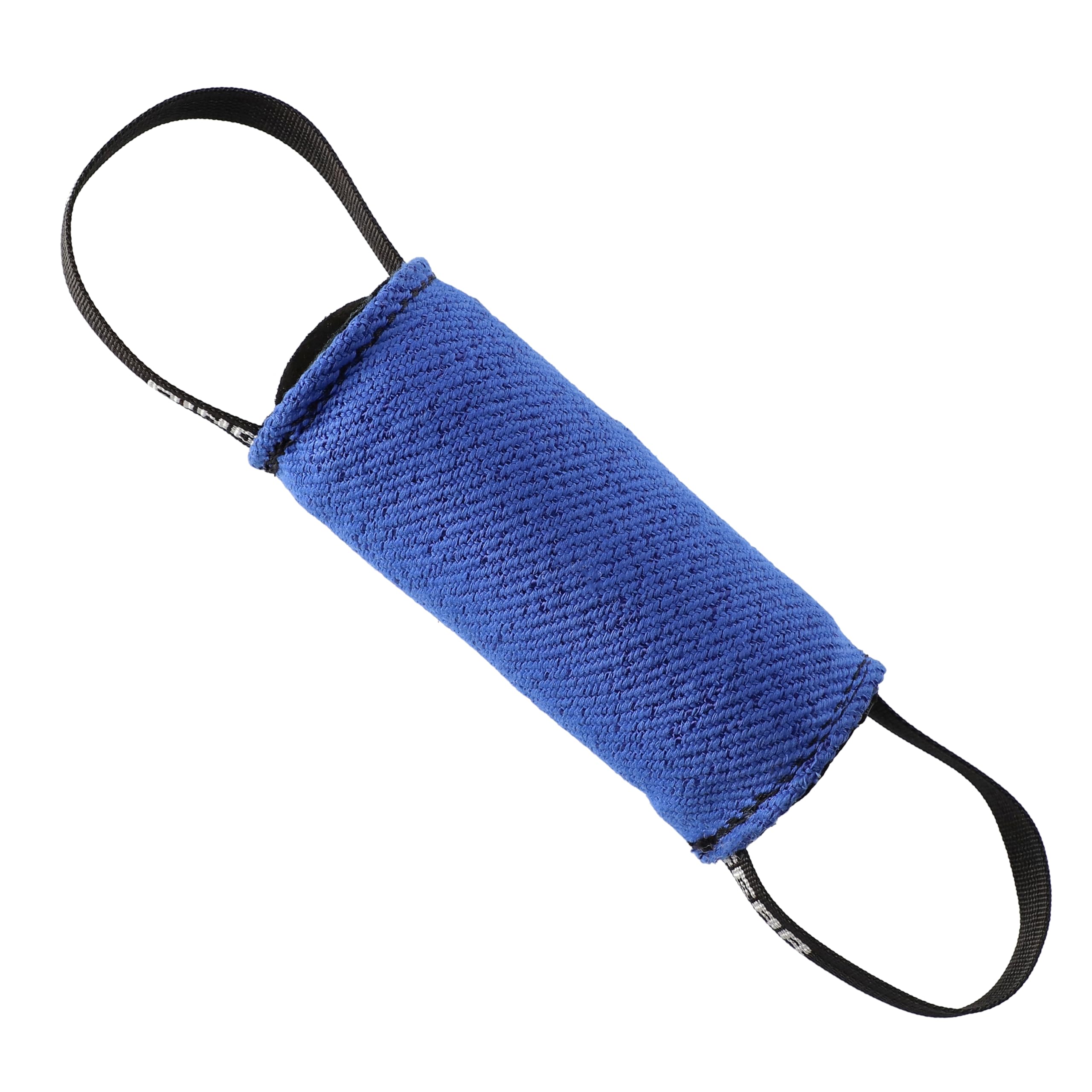 DINGO GEAR Dog Training Tug Toy Cylinder-Shaped Dummy for IGP, Bite Lessons, Dog Sports, Retrieve, Tug of War, Play, 2 Handles, Blue Nylcot 15 x 8 cm (S02806)