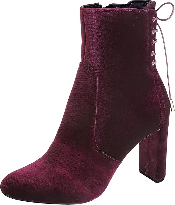 KLiNGEL Stiefelette aus changierendem Samtmaterial Pflaume: Amazon.de: Schuhe & Handtaschen