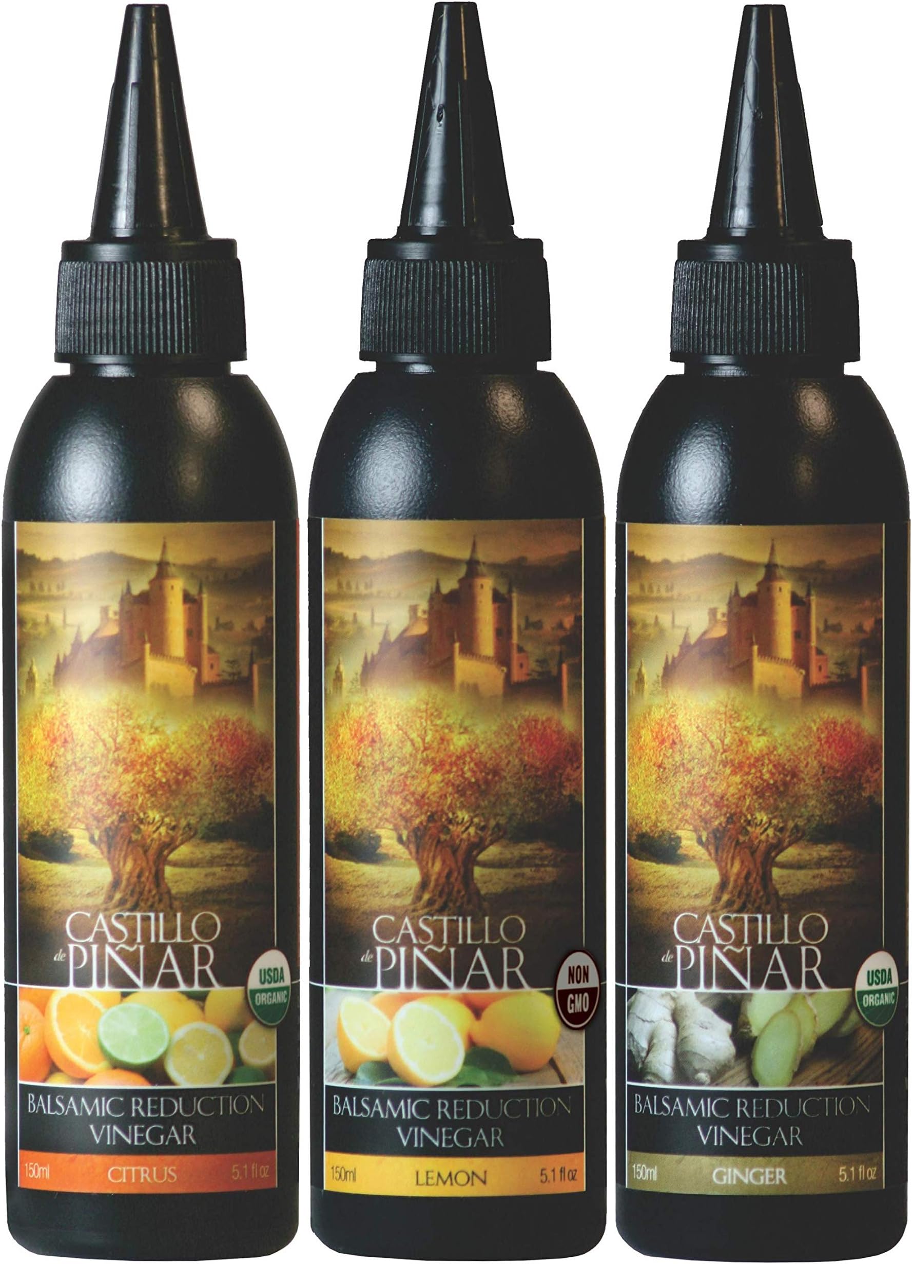 Castillo de Piñar 3-PACK: Citrus, Ginger, Lemon Reduced Vinegar Non GMO