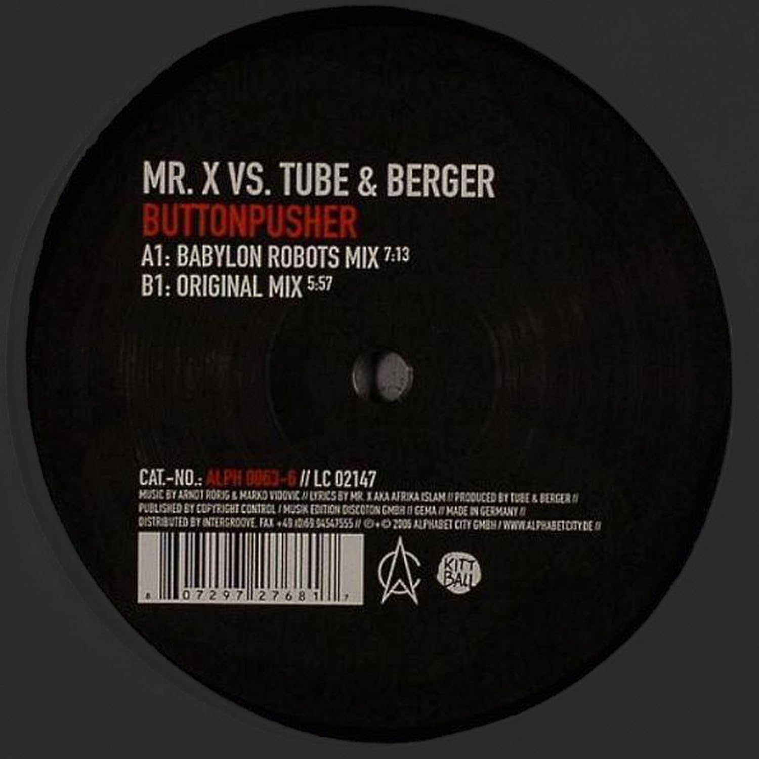 Mr X Vs Tube Berger Buttonpusher Amazon Com Music
