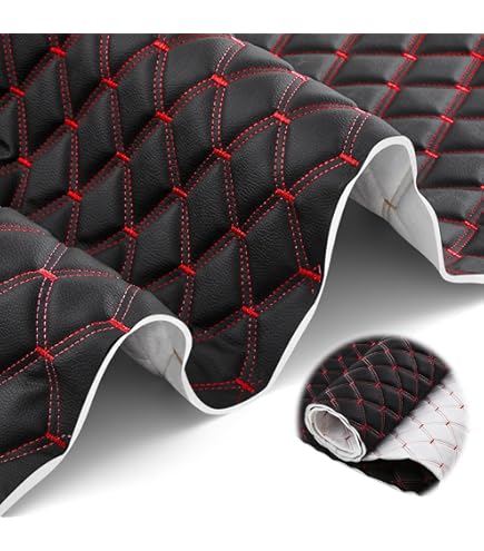 Amazon.com: LANOBA Diamond Quilted Faux Leather Vinyl Fabric 2.36