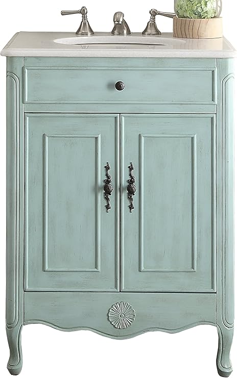 Amazon Com 26 Benton Collection Pastel Light Blue Daleville Bathroom Sink Vanity Model 838lb Kitchen Dining