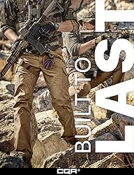 CQR Men's Tactical Pants, Water Resistant Ripstop