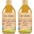De Nigris Organic Apple Cider Vinegar With Honey & Cranberry, Raw & Unfiltered 16,9 Oz (Pack of 2) | Apple Cider Vinegar With Mother For The Balance Of Metabolism | Apple Cider Vinegar Organic