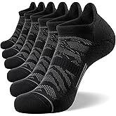 FITRELL 6 Pack Men's Ankle Running Socks Low Cut Cushioned Athletic Sports Socks 7-9/9-12/12-15