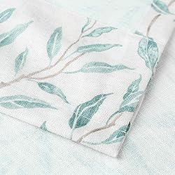 VOGOL Window Valances Leaves Printed Curtains for