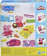 Play-Doh Peppa Pig Stylin Set with 9 Cans 57g Pink 28g Each 11 Accessories view 5