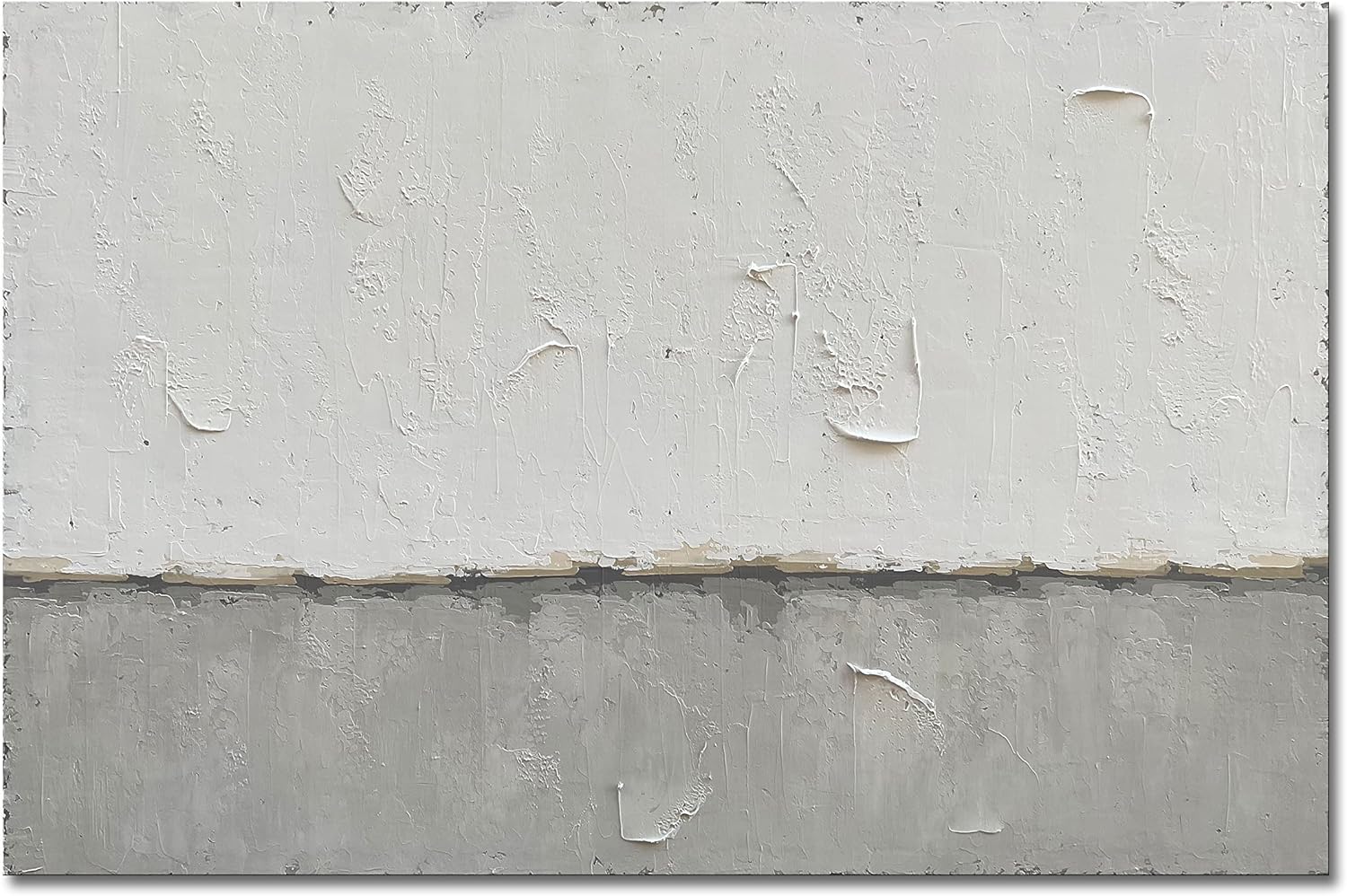 Paintings - NANKAI Grey and white minimalist oil painting, 36x48 inch large contemporary art oil painting, home, office wall decoration oil painting