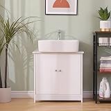 AVC Designs Bathroom Sink Cabinet Under Basin Unit White W60 D29 H60cm view 2