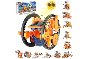CO - CREA 12-in-1 STEM Solar Powered Robot Toys, STEM Projects for Kids Ages 8-12 and Older, DIY Science Education Creation Building Kits, Gift Ideas Engineering Toy for Teen 8 9 10 11 12 Years Old Boys Girls