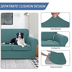 JIVINER Newest 3 Pieces Couch Covers for 2 Cushion
