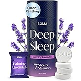Solia Lavender Shower Steamers Aromatherapy 7-Pack - Patent-Pending Calm Shower Steamers Lavender Bombs, Relaxing Steam Tablets, Selfcare Gifts for Women, Relaxing Bath Gifts