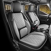 DuDuWang Seat Covers Custom Fit for Wrangler JL 2018-2026 4 Door W/O Rear Cup Holder, Luxury Waterproof Leather Seat Protectors (BlackGrey, Full Set)