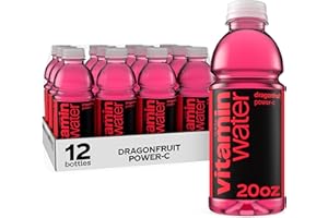 GLACEAU VITAMINWATER vitaminwater Power-C Dragonfruit Nutrient Enhanced Flavored Water Beverage, 20 fl oz Bottles, 12 Pack