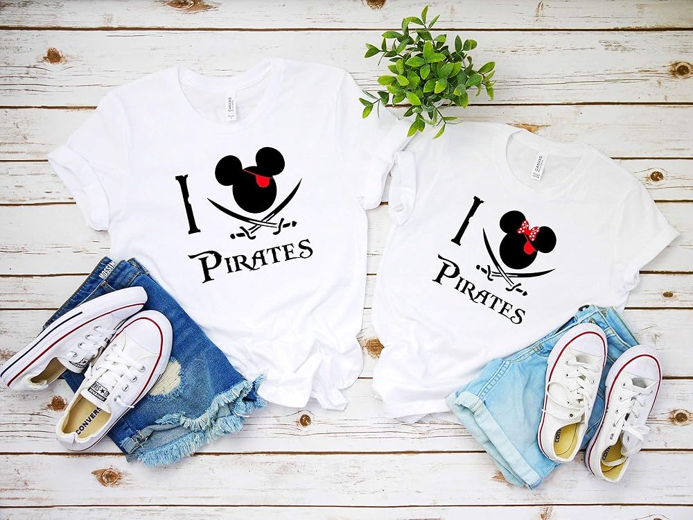 Amazon Com I Love Pirates Shirt Matching Disney Shirts Disney 2019 Family Shirts Pirates Of The Caribbean Pirate Night Disney Cruise D12 Handmade