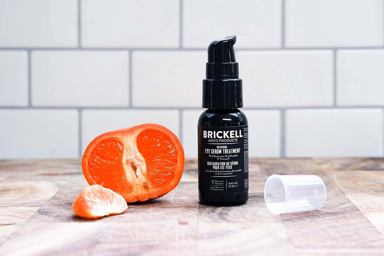 Brickell Men's Restoring Eye Serum Treatment for Men, Natural and Organic Eye Serum to Firm Wrinkles, Reduce Dark Circles, and Promote Youthful Skin, 0.65 Ounce, Unscented: Beauty