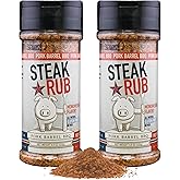 Pork Barrel BBQ Steak Spice Rub | Premium All-Purpose Seasoning, No MSG, Gluten-Free, Zero Calorie | Grill Seasoning for Beef, Steak, Burgers, Pork, and Chicken, 4.5 oz - Pack of 2