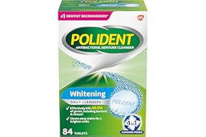 Polident Whitening Denture Cleanser Tablet (Packaging May Vary)