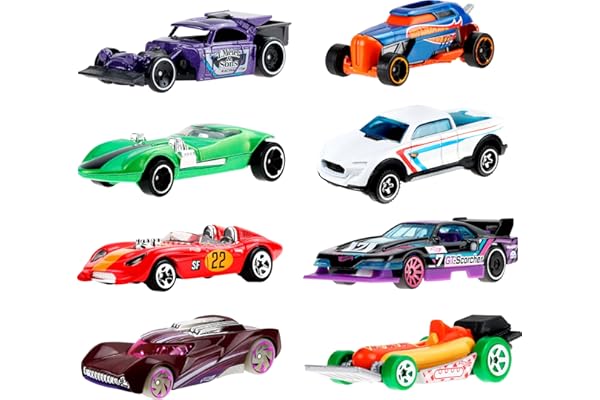Hot Wheels Toy Cars & Trucks, Let’s Race 8-Pack, Set of 8 1:64 Scale Vehicles from the Animated Netflix Show