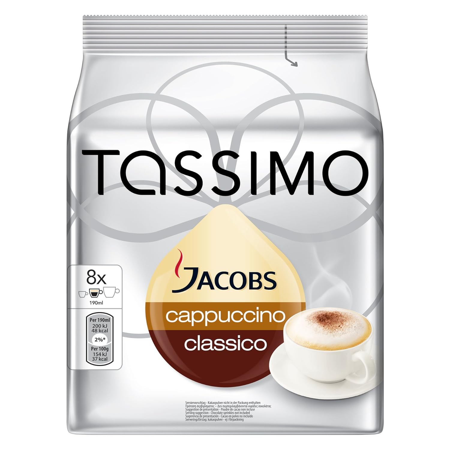 Tassimo GERMAN Jacobs Cappuccino Classico- Pack of 1-Imported-Now shipping from USA