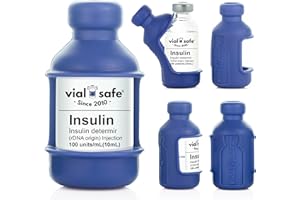 VIAL SAFE The Original Insulin Vial Protector | Durable Vial Case | Silicone Insulin Vial Protector | Insulin Bottle Protector | Diabetes Care | Fits Humalog/Humulin/Novo (Log/Rapid/Lin), 2-Pack, Navy