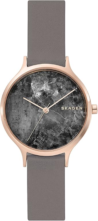 Skagen Reloj Analogico para Mujer de Cuarzo con Correa en Cuero SKW2672