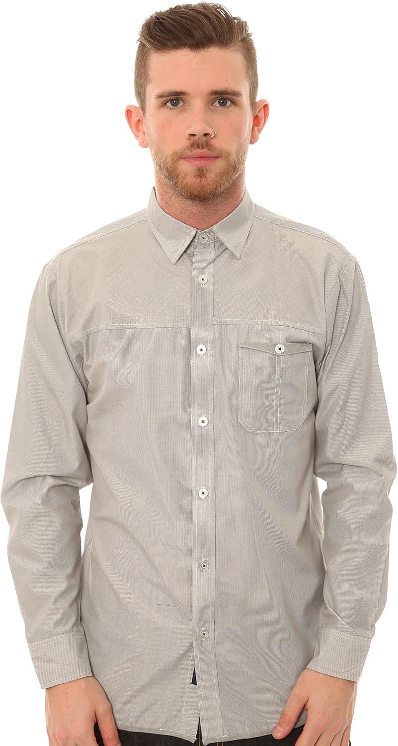 Pocket Change Men's Derby Pinstripe Shirt Extra Extra Large Black at