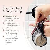 Kitsch Bar Soap Saver Bag - Eco-Friendly Mesh Soap Holder - Black view 3