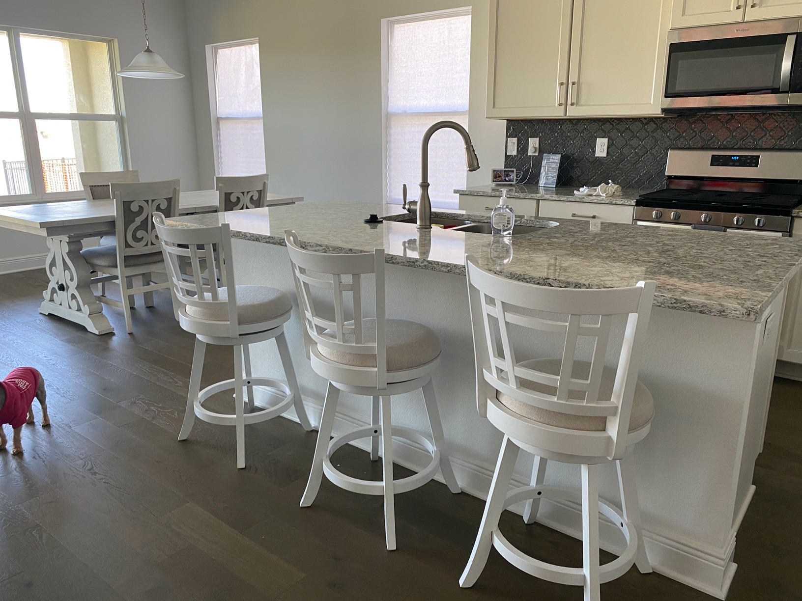 30/mo Finance Hillsdale Fairfox Swivel Bar Stool, Counter, White